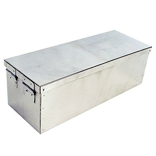 Lock Box with Folding Handle - Durable Metal Storage Chest with Stackable Design to Secure Valuables, Cash, Jewelry, and Weapons by Stalwart (Silver) - size: 1 Count (Pack of 1)