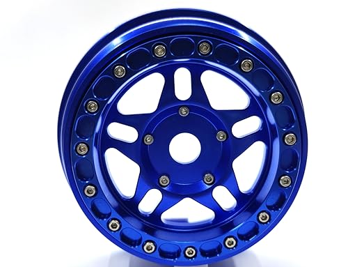CNC aluminum bead lock wheel For LOSI Super Baja Rey 2.0 1/6 1pcs (blue) - color: blue
