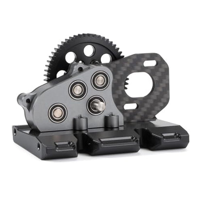 Overdrive Gearbox LCG Trans 29% 17% Overdrive Transmission with Skid Plate for 1/10 RC Crawler LCG Chassis SCX10 III Pro Capra (17% Front OD Trans) - color: 17% Front Od Trans