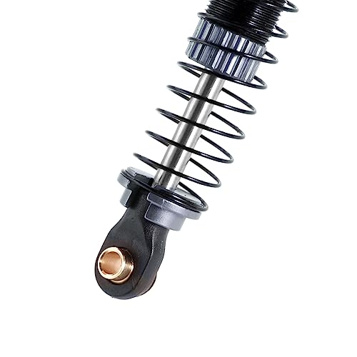 INJORA 53mm Aluminum Threaded Oil Shocks for 1/18 TRX4M Upgrade, Titanium - color: Grey