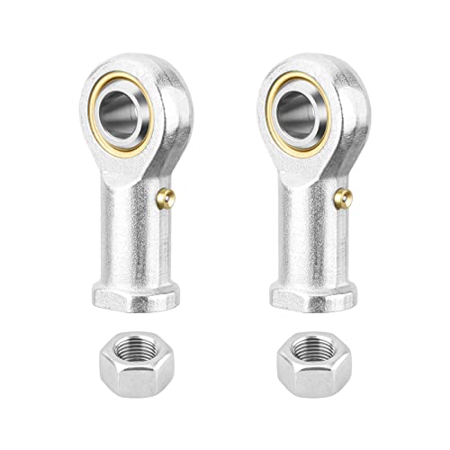 PHSB7 Rod End Bearing 7/16 Inch Bore and 7/16-20 Right Hand Thread, Self-Lubricating Female Heim Joint Rod Ends,Includes Jam Nuts 2pcs - size: 7/16, style: Right Hand