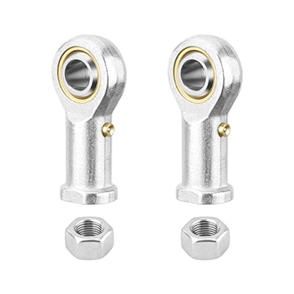 PHSB7 Rod End Bearing 7/16 Inch Bore and 7/16-20 Right Hand Thread, Self-Lubricating Female Heim Joint Rod Ends,Includes Jam Nuts 2pcs - size: 7/16, style: Right Hand
