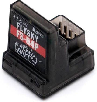 Flysky FS-R4P 4CH Receiver 2.4GHz ANT for RC Car/Boat | ANT Protocol, 2.4GHz Signal 4 PWM Outputs, Single Antenna, Compatible with FS‑G7P, FS‑ST8, FS‑MG41 & FS‑MG4