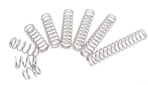 Compression Springs Assortment Kit, 15 Different Sizes 225pcs Mini Stainless Steel Springs for Repairs, 0.39" to 1.18" Length, 0.16" to 0.23" OD, 10mm - 30mm Length, 4-6mm OD