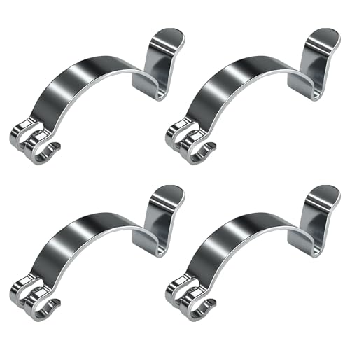 Car Air Filter Clips, Metal Air Filter Cleaner Housing Box Lid Spring Clamp, Silver Heavy Duty Airs Cleaner Cover Clip Clamps, Suitable for Most Car Accessories Replacement Parts (4PCS)