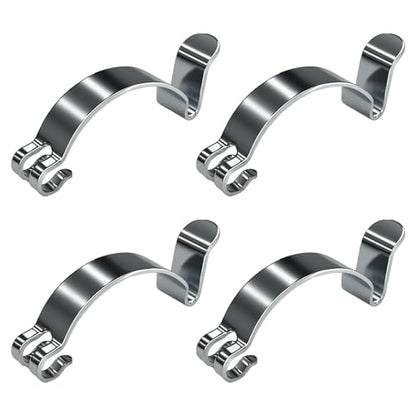 Car Air Filter Clips, Metal Air Filter Cleaner Housing Box Lid Spring Clamp, Silver Heavy Duty Airs Cleaner Cover Clip Clamps, Suitable for Most Car Accessories Replacement Parts (4PCS)
