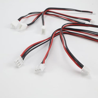 6PCS JST-XH 2S Balance Plug Extension Lead, 22AWG 200mm Silicone Wire for RC Lipo Battery Charger FPV Drone Quadcopter DIY