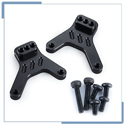2PCS RC Aluminum Alloy Rear Shock Mount Shock Tower for Kyosho Mini Z 4x4 1/18 Scale Jimny 1/24 Scale Wrangler, Black - color: Black