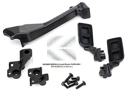 Traxxas 8020 Side Mirrors/Snorkel/Mounting Hardware, Black