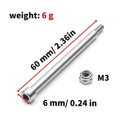4X Threaded Hinge Pin 4x56mm for X-MAXX 8S 77086-4 XRT 8S 78086-4 Upgrade Parts