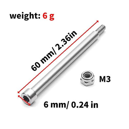 4X Threaded Hinge Pin 4x56mm for X-MAXX 8S 77086-4 XRT 8S 78086-4 Upgrade Parts