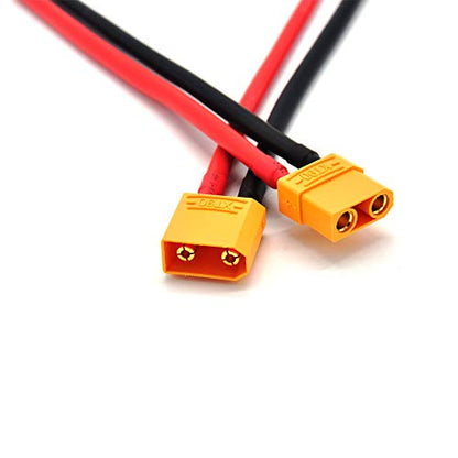 2 Pair XT90 Plug Male Female Connector with 150mm 10AWG Silicon Wire for RC Lipo Battery FPV Drone(2 Pair) - size: 2 pair XT90 Male Female 15cm