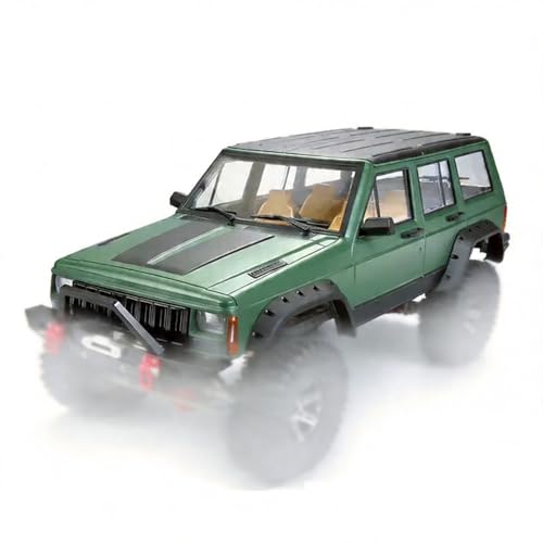 1/10 RC Crawler Hard Body Shell Kit – 313mm Wheelbase Cherokee-Style Body for Axial SCX10 / SCX10 II (90046/90047) & TRX4 (Army Green) - color: Army Green