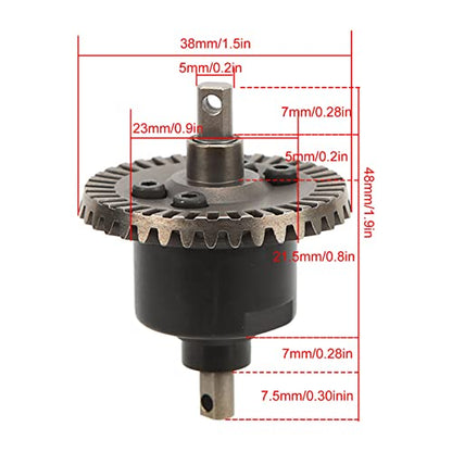 RC Vehicle Differentials, Differential Gear Complete Kit, Wear Resistant Stainless Steel RC Differential Assembly Light Rust Proof High Performance Accurate for Slash 4x4 1/10 RC Car