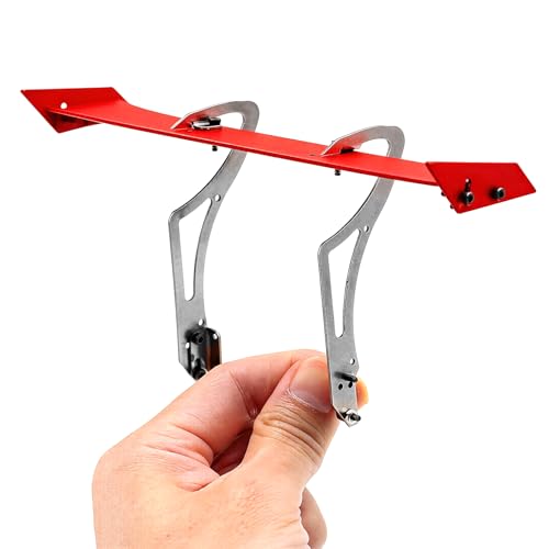 RC Spoiler, Red Aluminum Rear Wing for 1/10 On Road Car | Fits many 1/10 on-road/drift/touring RC body shells; 170 mm wide, 86 mm tall, DIY mounting required