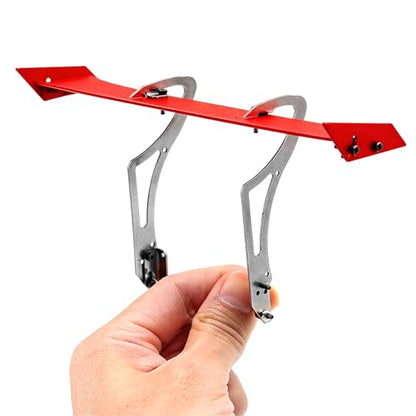 RC Spoiler, Red Aluminum Rear Wing for 1/10 On Road Car | Fits many 1/10 on-road/drift/touring RC body shells; 170 mm wide, 86 mm tall, DIY mounting required