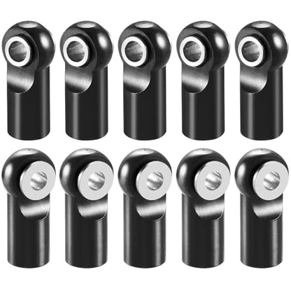 MORLORDY 10Pcs M2.5 Tie Rod End Ball Joint Link Ball Head Holder for RC Car Truck Upgrade Part (Black) - color: Black