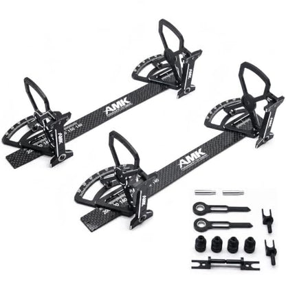 AMK 4D RC Car Setup System for 1/10 Touring Cars, Aluminum Setup Station Tool for Camber Toe Ride Height Suspension Adjustment Compatible with XRAY X4 Yokomo BD10 BD11 Tamiya TT-02