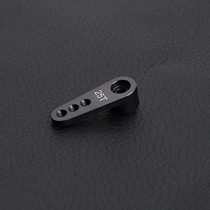 2X RC 25T Steering Servo Horn Arm 28mm Long 3 Holes M3 Thread for Remote Control Car Models 12mm 16mm 18mm Titanium Colour
