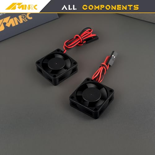 2Pcs Plastic 30mm 3010 RC Car Brushless Motor Heatsink ESC Cooling Fan DC 5V for HSP HPI Wltoys Himoto Tamiya Redcat 1/8 1/10 1/12 Scale 540 550 Motor Upgrades Part