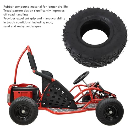 KIMISS 14x5.00-6 Tubeless Vacuum Tire for ATV, UTV & Cart, All Terrain Front Wheel with Rim, 6" Rubber Tire for Off Road Go Kart & Mini Bike