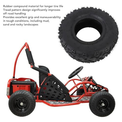 KIMISS 14x5.00-6 Tubeless Vacuum Tire for ATV, UTV & Cart, All Terrain Front Wheel with Rim, 6" Rubber Tire for Off Road Go Kart & Mini Bike