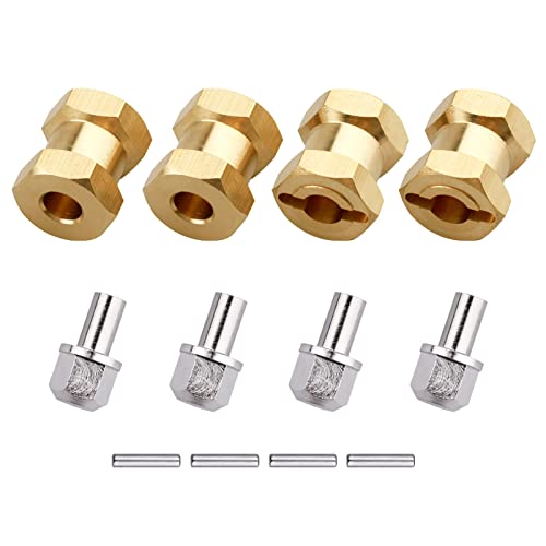 Brass 12mm Wheel Spacer Wheel Hubs Extension Drive Adapter for Axial SCX10 & SCX10 II 1/10 RC Crawler (15mm) - size: 15mm