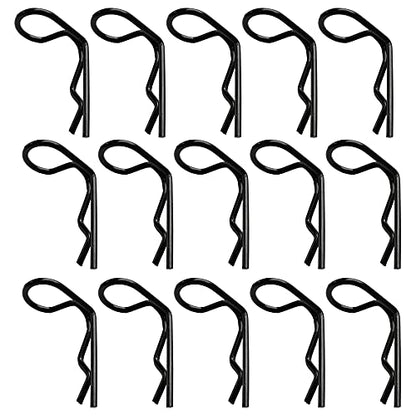 30-Pack 90-Degree Angle Body Clips Bent Springy Pins for All 1/10 Scale Model Car Truck Crawler Truck(Black) - color: Black, size: 1.2mm