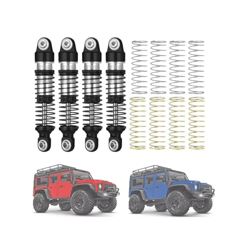 RC Car Shock Absorbers Compatible with Traxxas for TRX4M 1/18 RC Crawler Car Upgrade Parts Replacement Accessories 4Pcs Metal Oil Shock Absorber Damper