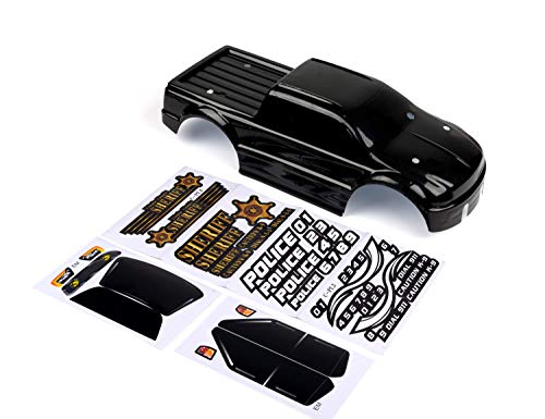 SummitLink Custom Body Compatible for T/E Maxx Shell Cover E-Maxx 1/10 Scale RC Car (Truck not Included) (Police Black) - style: Police Black