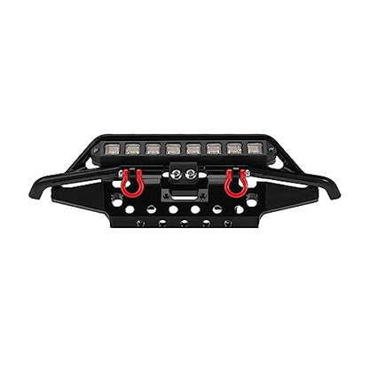 INJORA CNC Aluminum Front Bumper for 1/18 RC Crawler TRX4M Bronco Upgrade (4M-43) - size: Front