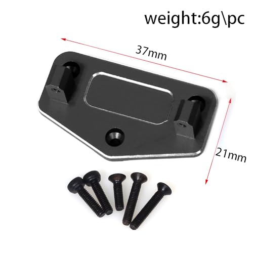 Aluminum Servo Mount Seat RC Upgraded Parts for LOSI 1/18 Mini LMT 4X4 Brushed Monster Truck RTR-LOS01026 RC Car, Black - color: Black Servo Mount