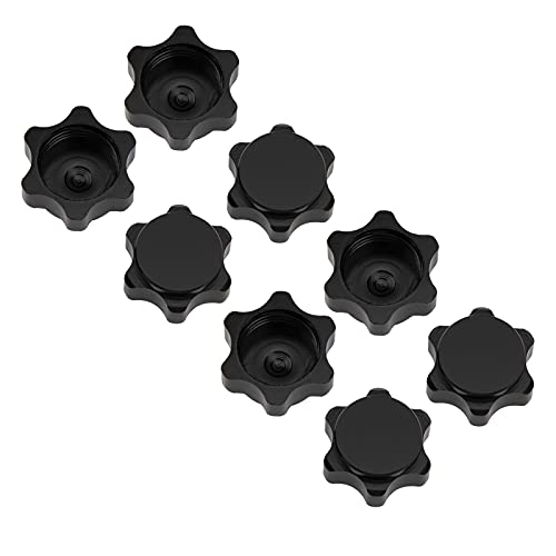 8Pcs Metal RC Wheel Hub Anti-Dust Cover 17mm Rim Hex Nut Compatible with Teamc HSP 1/8 HPI RC Car Truck (Black) - color: Black