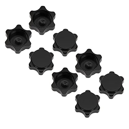 8Pcs Metal RC Wheel Hub Anti-Dust Cover 17mm Rim Hex Nut Compatible with Teamc HSP 1/8 HPI RC Car Truck (Black) - color: Black