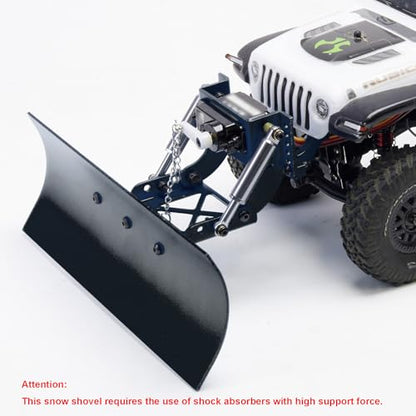 1/24 Snow Plow Kit Upgrade for SCX24 RC Cars | Fits SCX24 - Aluminum Upgrade - Replacement Parts - Black - color: Black