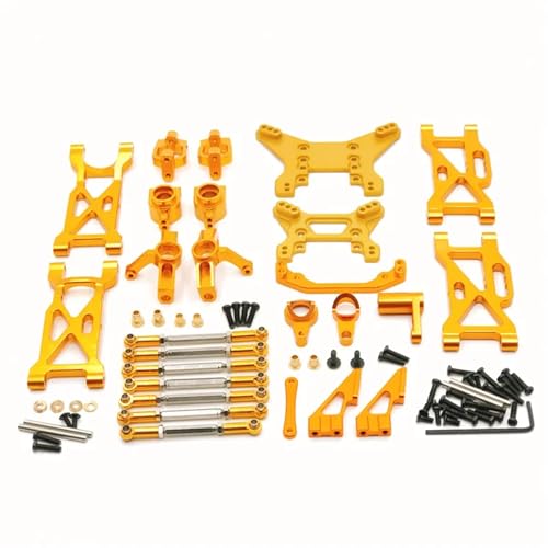 for WLtoys 104001 104002 1/10 Vulnerable Set Metal Upgrade Replacement RC Car Parts Remote Control Accessories Rc Parts - color: Yellow