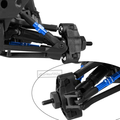 RC Turnbuckles Camber Link Upgrades Part for 1/16 Mini Slash 70054-1,Aluminium Adjustable Front and Rear Toe Links Push Rods,Navy Blue