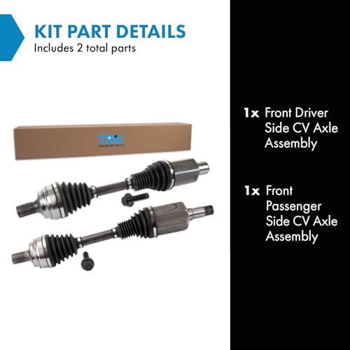 TRQ Front 2 Piece CV Axle Shaft Assembly Set | For 14-16 Mercedes-Benz E250 10-16 E350 15-16 E400 10-14 E550 15-16 CLS400 12-18 CLS550 4Matic Driver & Passenger Side - style: CSA32741