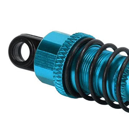 RC Shock Absorbers, 4Pcs 64 mm Metal Shock Absorber Damper with Shock Mount Aluminum Alloy Adjustable Remote Control Car Shock Absorber Oil Damper (Blue) - size: Blue