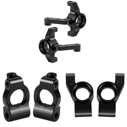 Micro-B Aluminum Alloy C Block Caster Blocks C Hubs, Front Steering Knuckles Spindles, and Rear Hubs Compatible with 1/24 Buggy Losi Micro-B RC Car Truck Upgrade Replace Parts