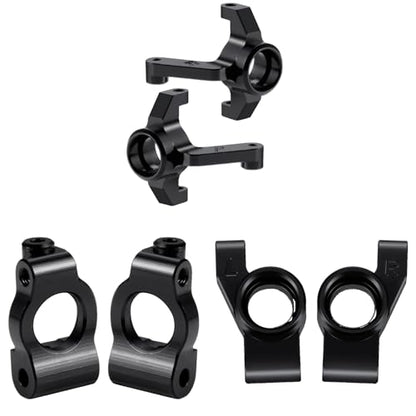 Micro-B Aluminum Alloy C Block Caster Blocks C Hubs, Front Steering Knuckles Spindles, and Rear Hubs Compatible with 1/24 Buggy Losi Micro-B RC Car Truck Upgrade Replace Parts