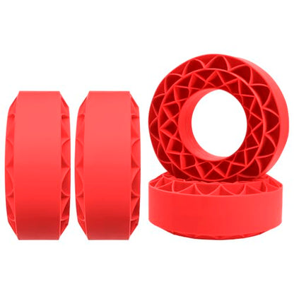 4Pack ShareGoo Silicone Rubber 1.9 RC Crawler Tire Foam Insert 108x42mm Compatible with Axial SCX10 90046 Traxxas TRX4 Redcat Gen7 Gen8 1/10 RC Crawler 1.9" Wheel Tires (Red) - color: Red