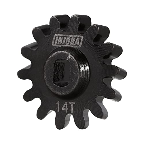 INJORA Overdrive Differential Axle Steel Gears 14T Worm Gears Upgrade Parts for AX24 SCX24 C10 JLU Gladiator Bronco Deadbolt Axial 1/24 RC Crawler Car - size: 14T