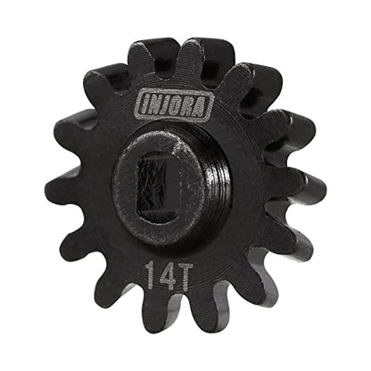 INJORA Overdrive Differential Axle Steel Gears 14T Worm Gears Upgrade Parts for AX24 SCX24 C10 JLU Gladiator Bronco Deadbolt Axial 1/24 RC Crawler Car - size: 14T