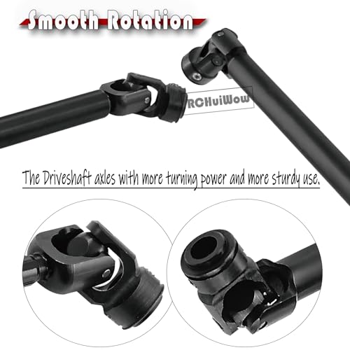 Universal Drive Shaft(95-137MM) Upgrades Part for 1/10 SCX10 II Red cat D90 Gen7/Pro GEN8 RC 4WD,Harden Steel #45 RC Driveshafts,2PCS,Black - size: 95-137mm(2pcs)