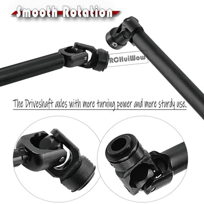 Universal Drive Shaft(85-122MM) Upgrades Part for 1/10 SCX10 II Red cat D90 Gen7/Pro GEN8 RC 4WD,Harden Steel #45 RC Driveshafts,2PCS,Black - size: 85-122mm(2pcs)