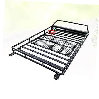 Rc Crawler Car Roof Luggage Holder Roof Rack Light Bar for Scale Vehicles