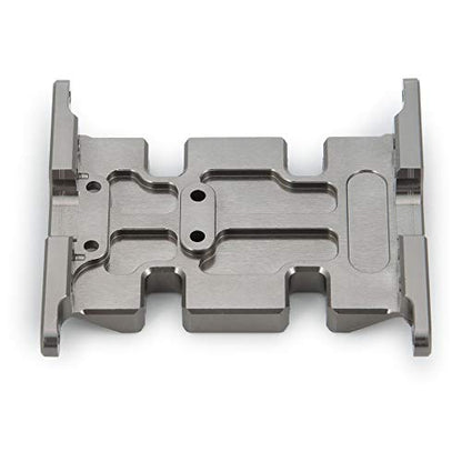 RC Car Aluminum Alloy Center Transmission Skid Plate Mount Gearbox Mount Base Compatible with Axial SCX10 90047 Wrangler 1/10 RC Crawler Car Upgraded Parts (Titanium) - color: Titanium