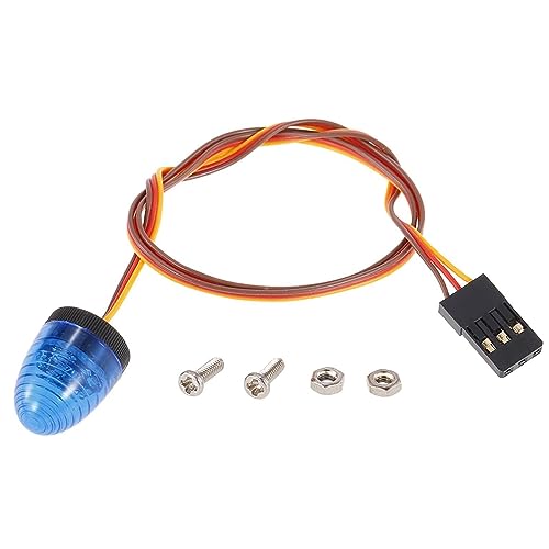 Circular Ultra Bright LED Police Light Rotating Flash Alarming Strobe Lamp 5Modes for 1/8 1/10 1/14 RC Car Firefighting Ambulance Crawler Truck for CC01 D90 SCX10(10x15mm,Blue) - color: 10x15mm,Blue