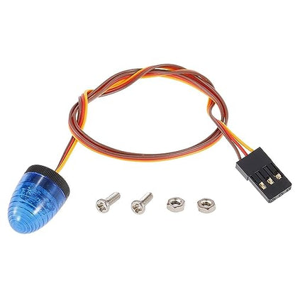 Circular Ultra Bright LED Police Light Rotating Flash Alarming Strobe Lamp 5Modes for 1/8 1/10 1/14 RC Car Firefighting Ambulance Crawler Truck for CC01 D90 SCX10(10x15mm,Blue) - color: 10x15mm,Blue
